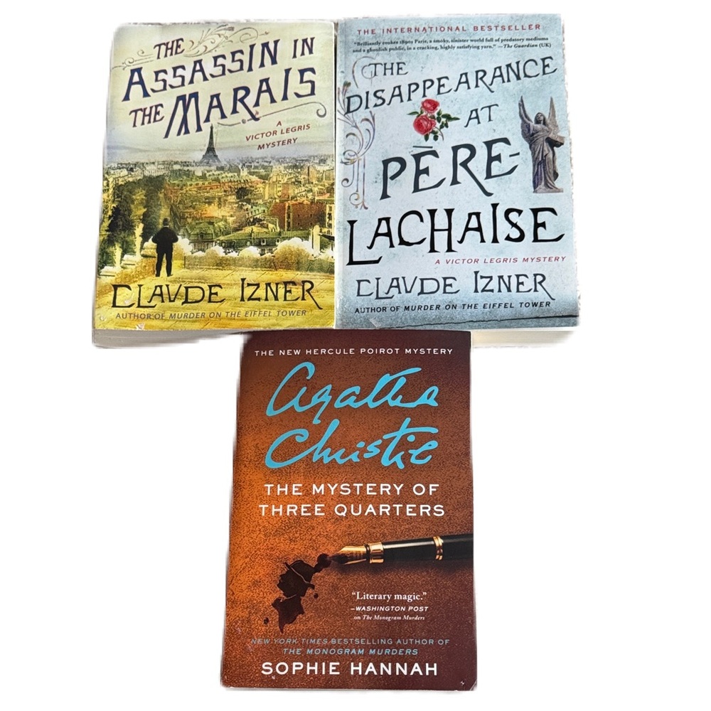 Mystery Novel Set by Claude Izner and Agatha Christie